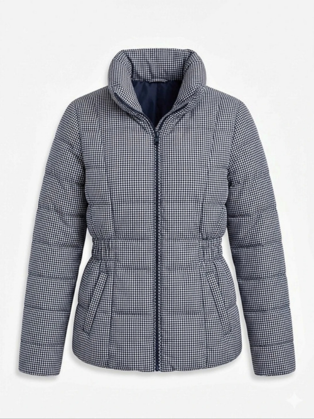 541 Simply Styled by Sears Checked Puffer Jacket Coat - Size M